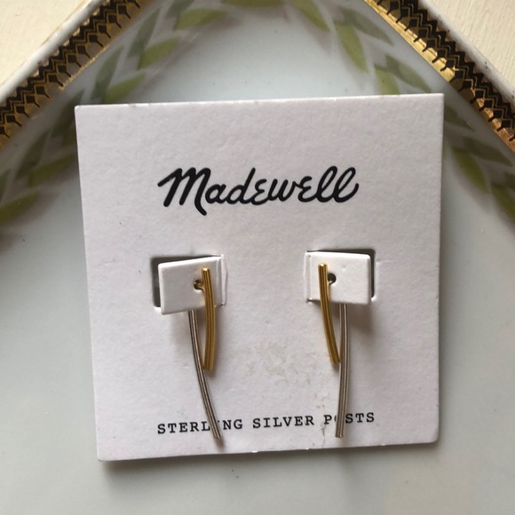 Madewell Jewelry - Madewell Stembend Earrings Gold & Silver NEW